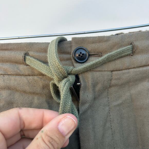 Todd Snyder Men’s Chambray Traveler Suit Trousers Drawstring Linen Pants Green M - Picture 6 of 10